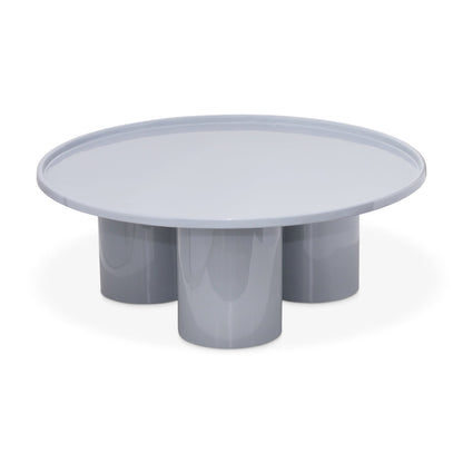 Round Pale Blue Coffee Table Modern
