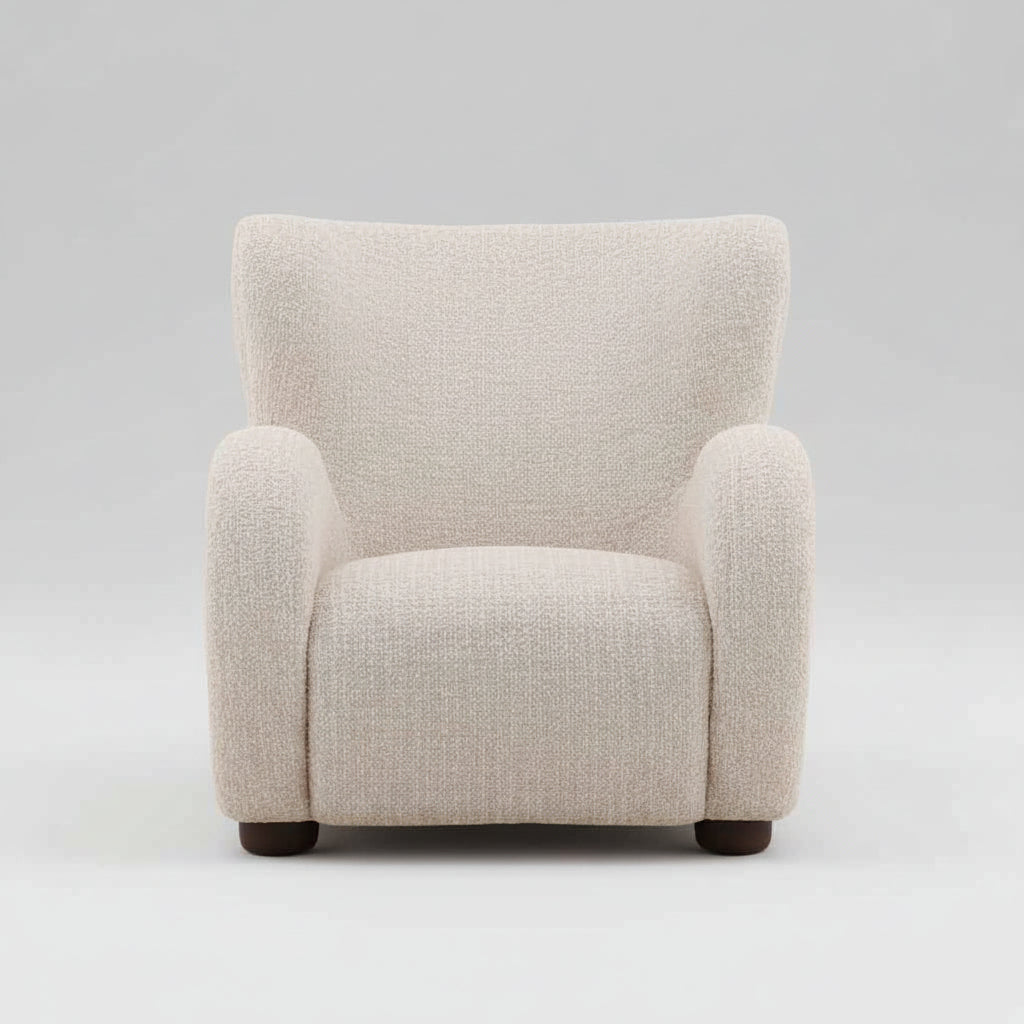 SANDY BOUCLE UPHOLSTERED ARM CHAIR