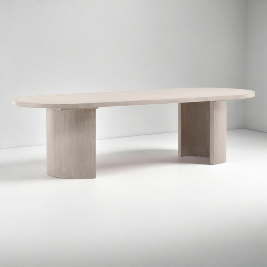 SARAI LIGHT GREY OAK DINING TABLE