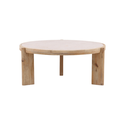 SOFITA MARBLE + MANGO WOOD COFFEE TABLE