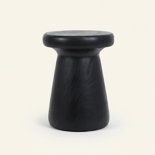 GAGAN SIDE TABLE - STOOL | BLACK | IN-OUTDOORS