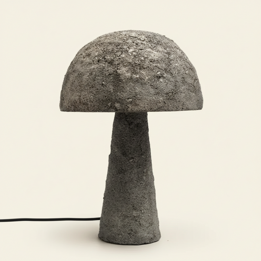 CONCRETE MUSHROOM TABLE LAMP | NATURAL GREY