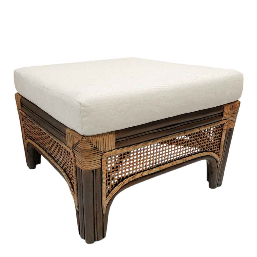 Savoy Dark Rattan Ottoman