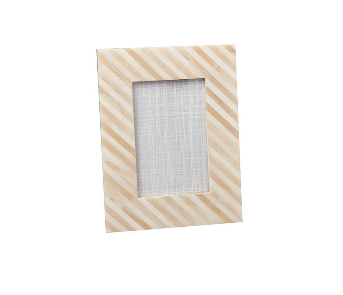 Bone/Horn Striped Frame Collection