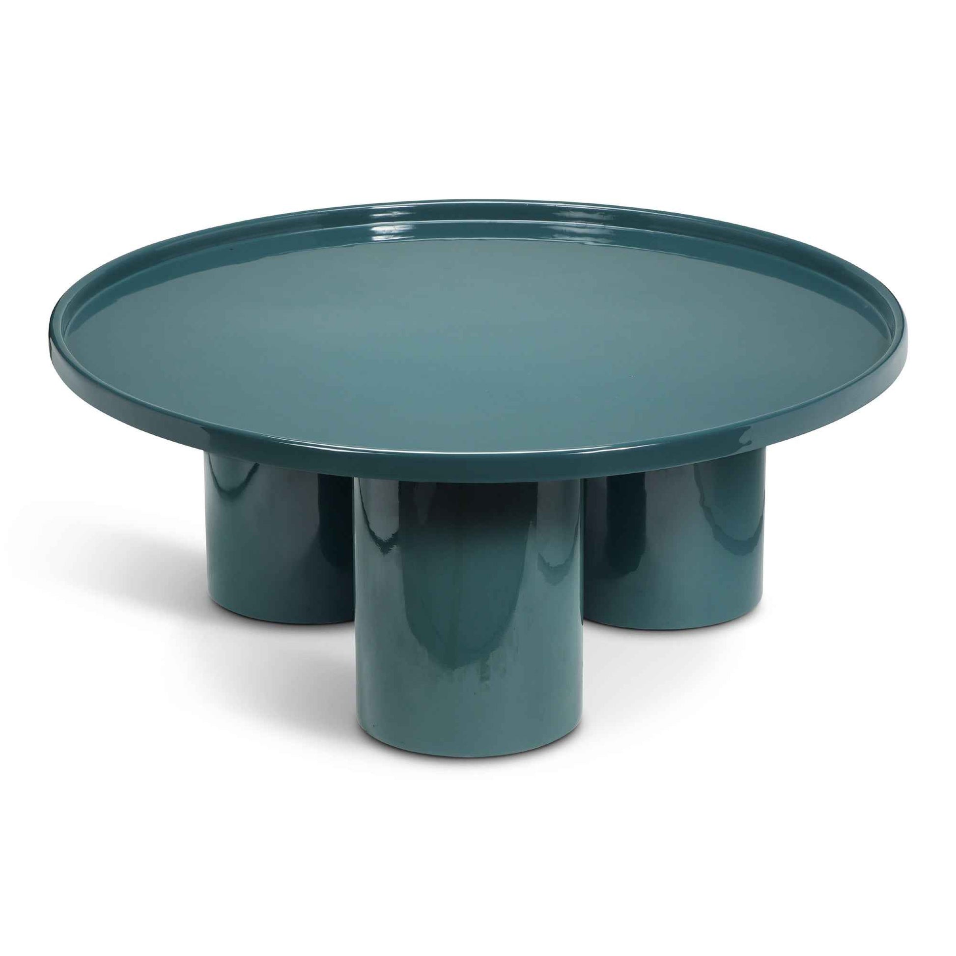 SOFIA ENAMEL ROUND COFFEE TABLE