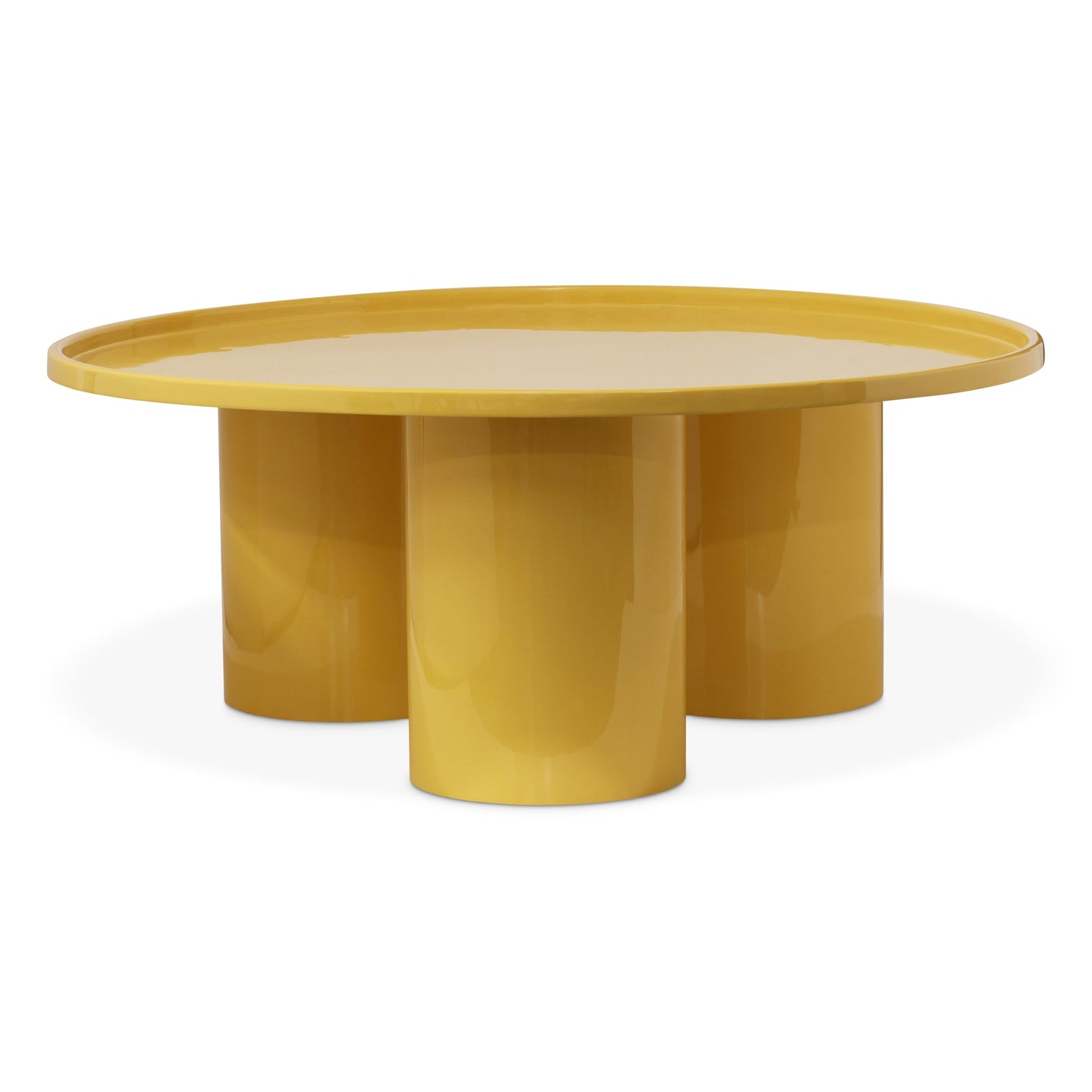Yellow Round Modern Coffee Table