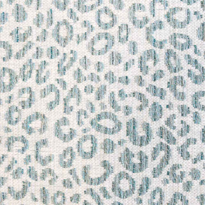 Square Iron Ottoman with Seafoam Animal Print