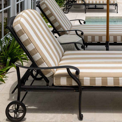 Striped Outdoor Sun Lounge