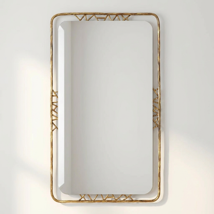 TAHOMA ANTIQUED GOLD MIRROR