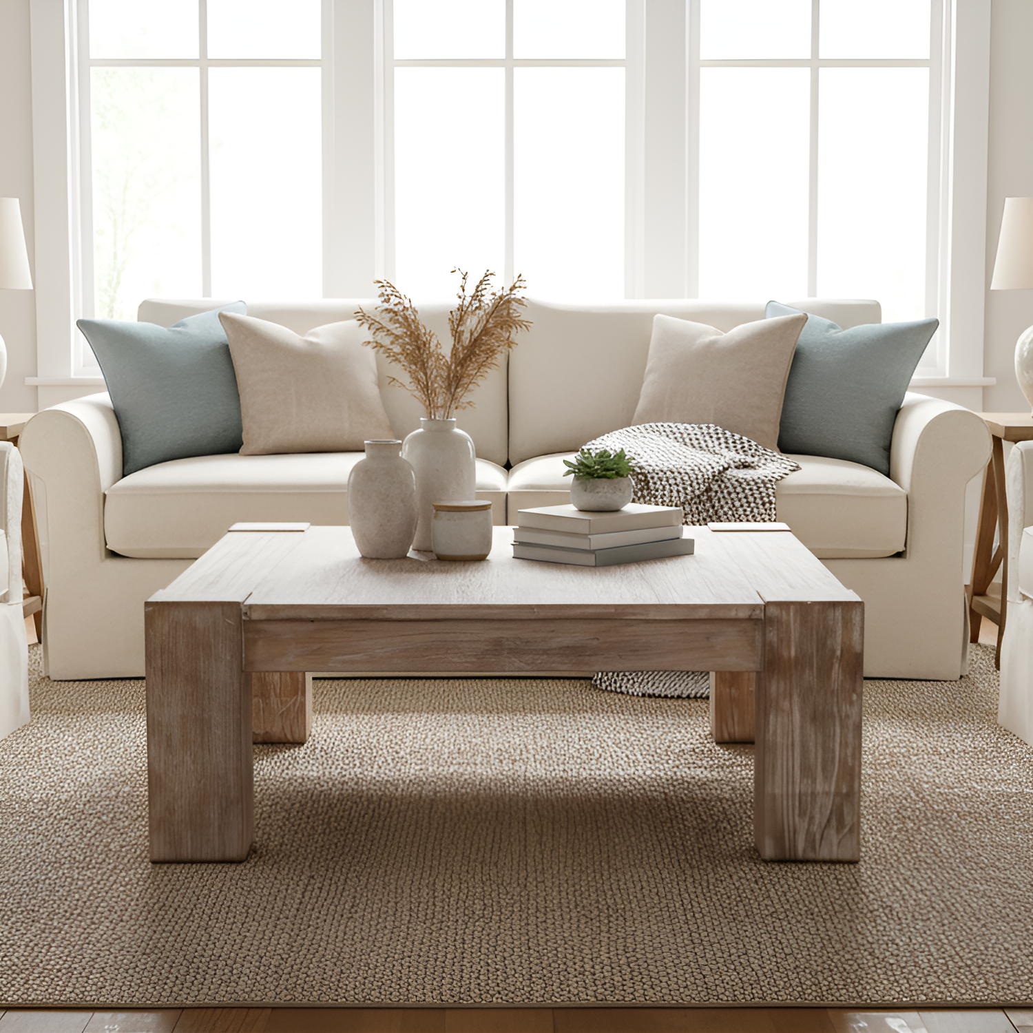 TERRAIN ANTIQUE NATURAL PINE COFFEE TABLE