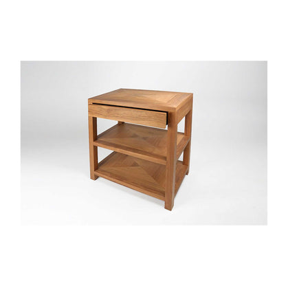Natural Teak Bedside Table