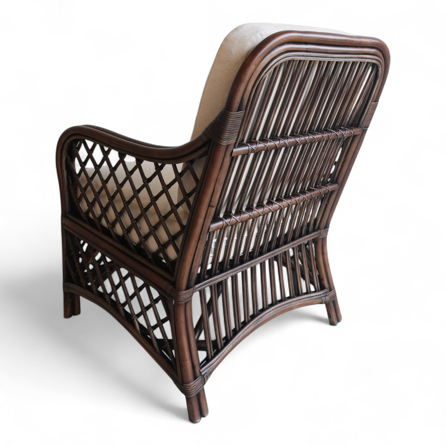 Trellis Dark Rattan Armchair