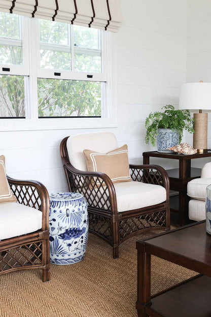 Trellis Dark Rattan Armchair