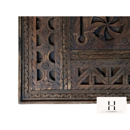 Unique Dining Table | Handcrafted Wooden Art Table | Brown Sofa Table | Hand-Carved Moroccan Style Table – Hansa Handicraft