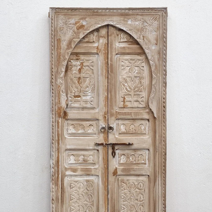 Authentic Moroccan Wood Door | Handcrafted Berber Double Panel | Rustic Custom Exterior Door – Hansa Handicraft