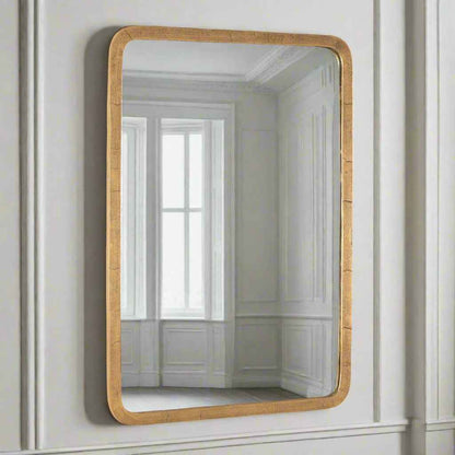 VESTRY ANTIQUE BRASS VANITY MIRROR