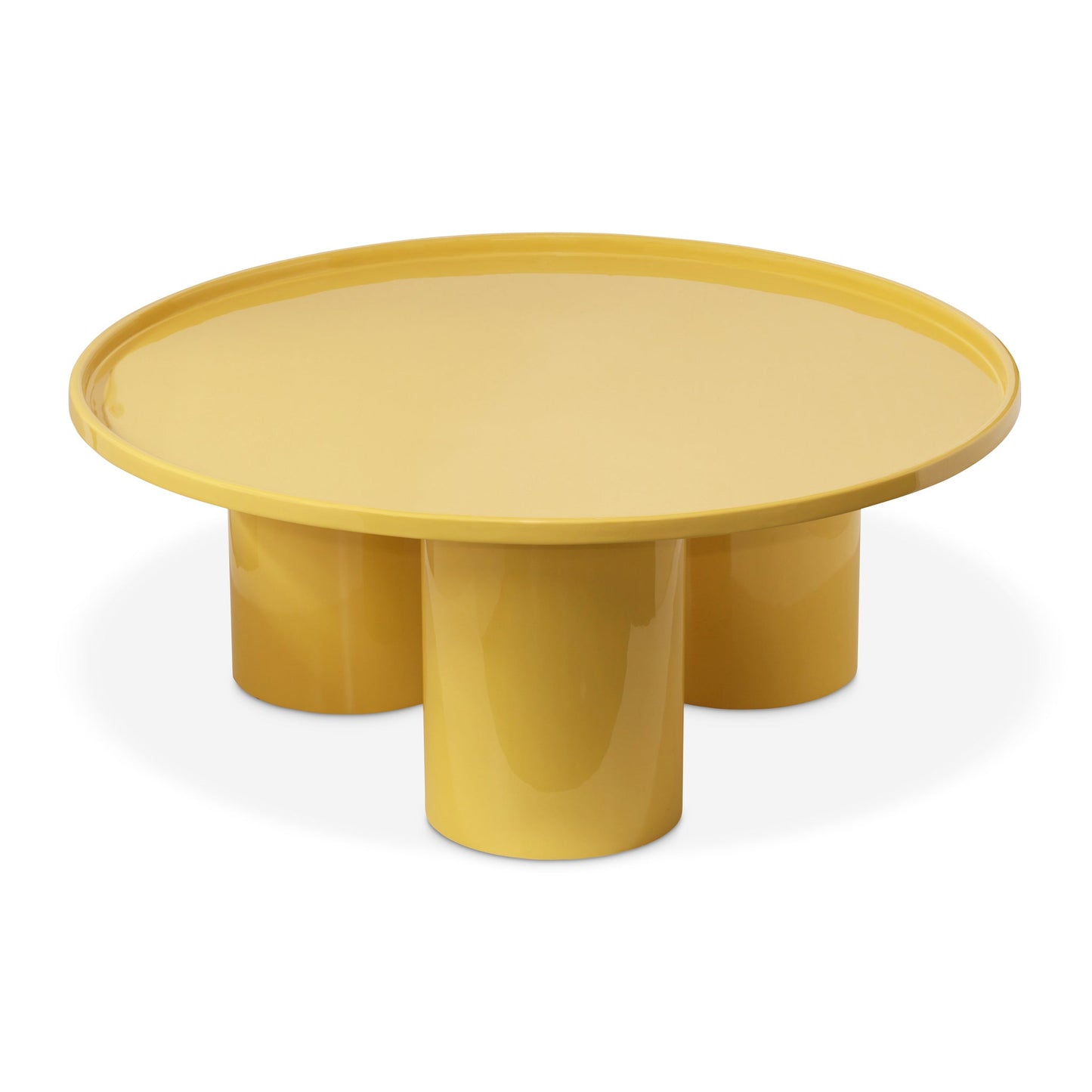 Modern Yellow Round Coffee Table