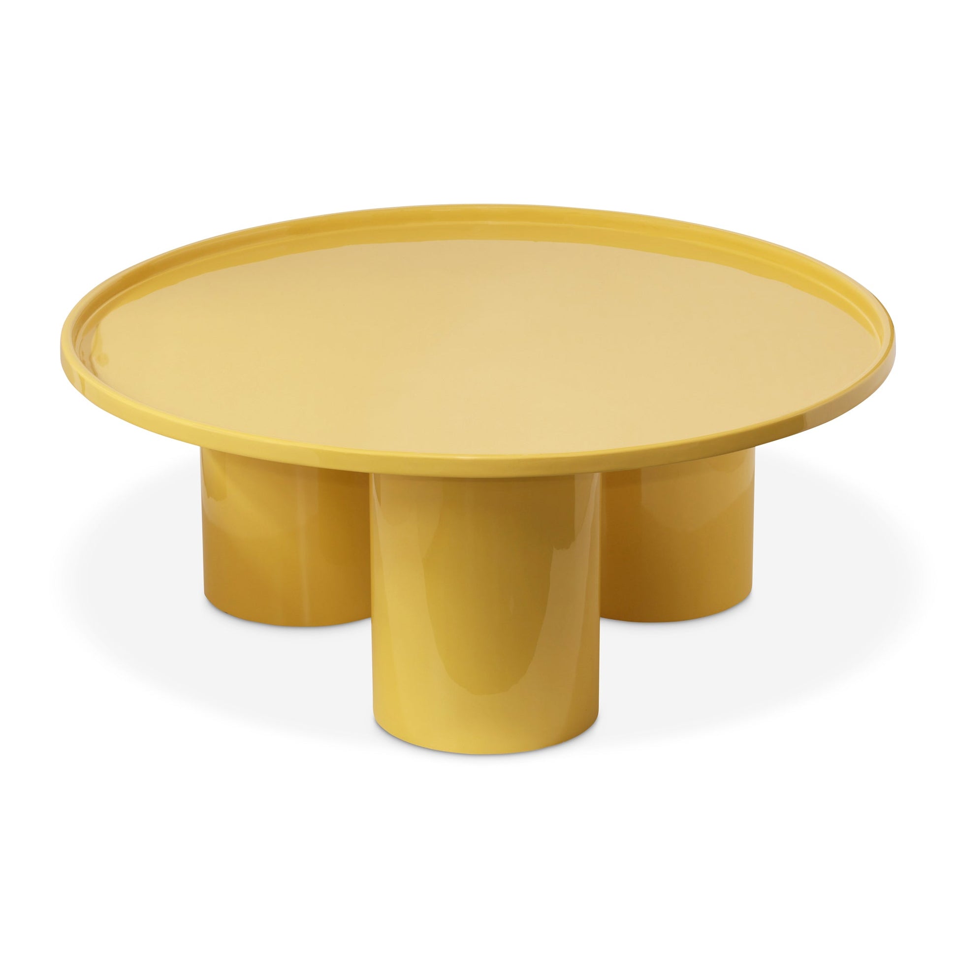 Modern Yellow Round Coffee Table