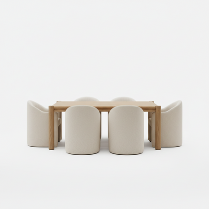 WHITNEY NATURAL OAK DINING TABLE