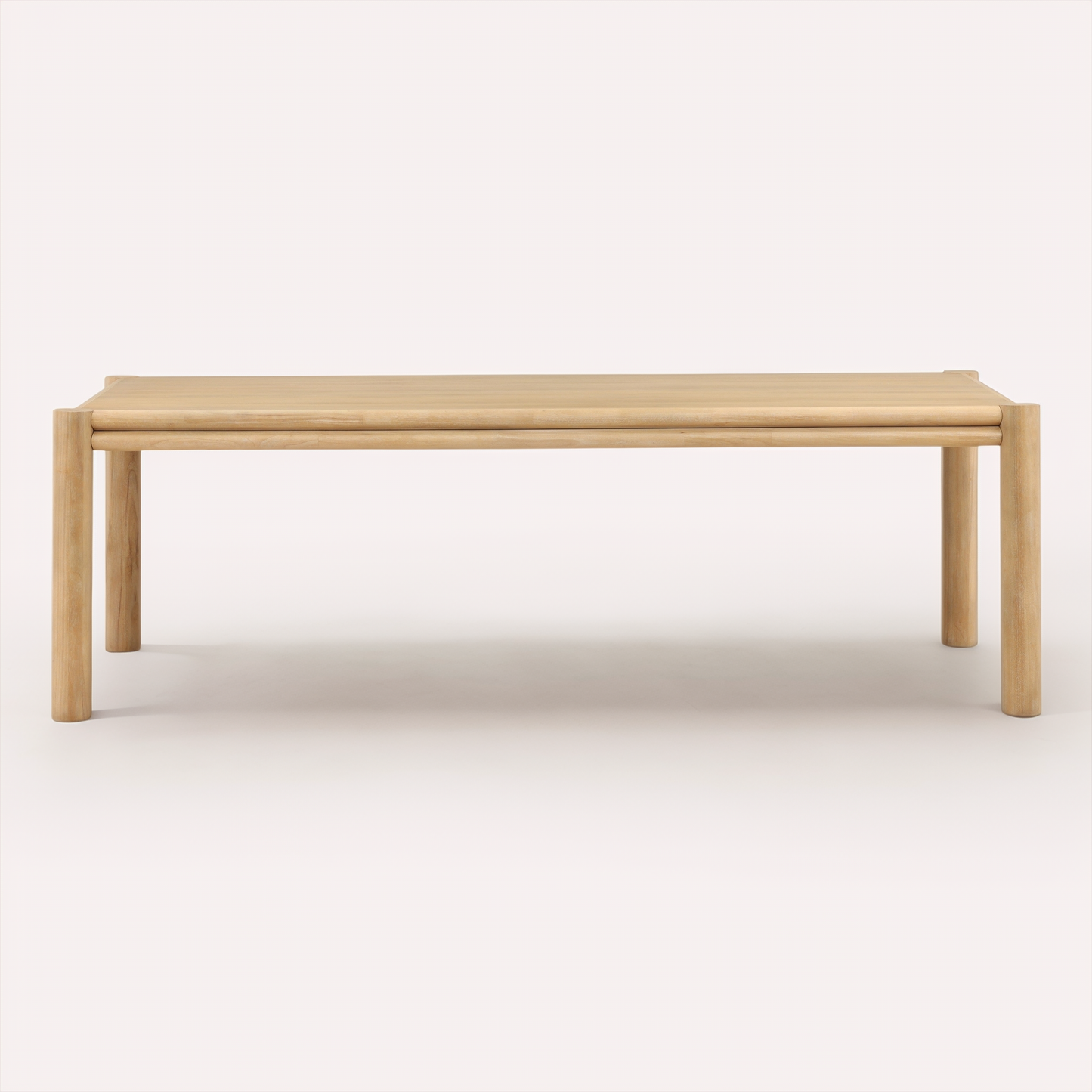 Wooden table on a white background
