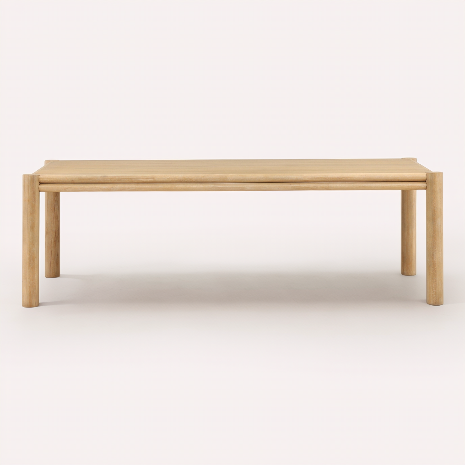 Wooden table on a white background
