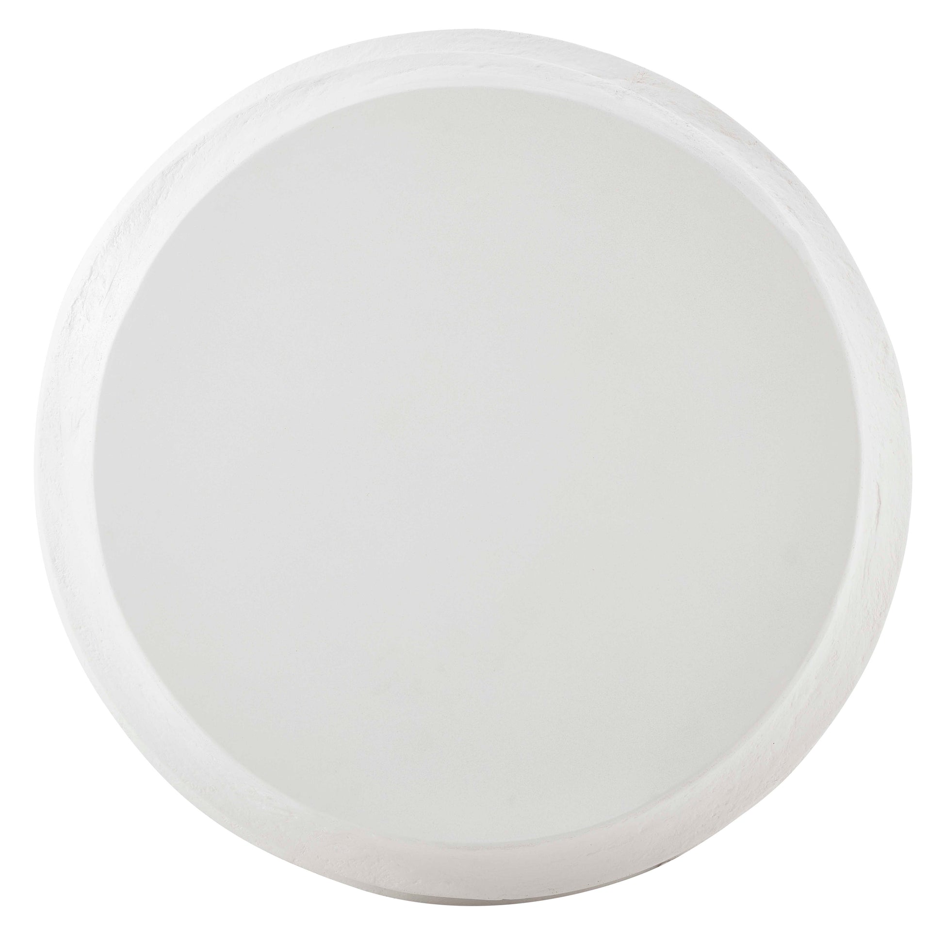 WINDED WHITE CONCRETE COFFEE TABLE