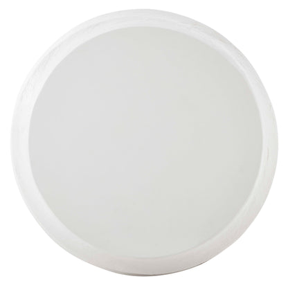 WINDED WHITE CONCRETE COFFEE TABLE