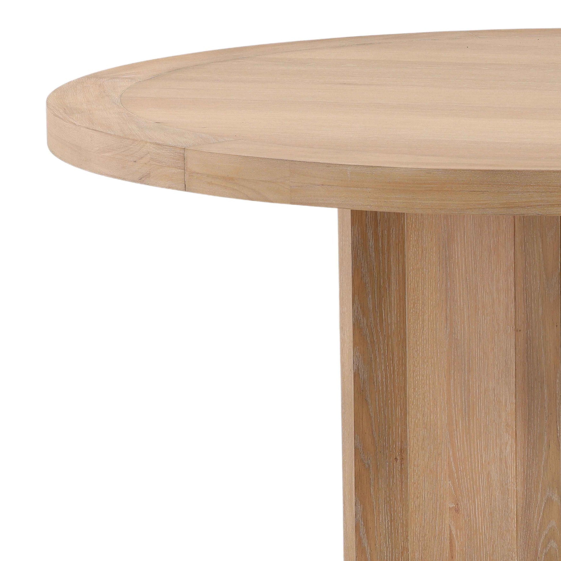 WYLER 60" ROUND NATURAL OAK DINING TABLE