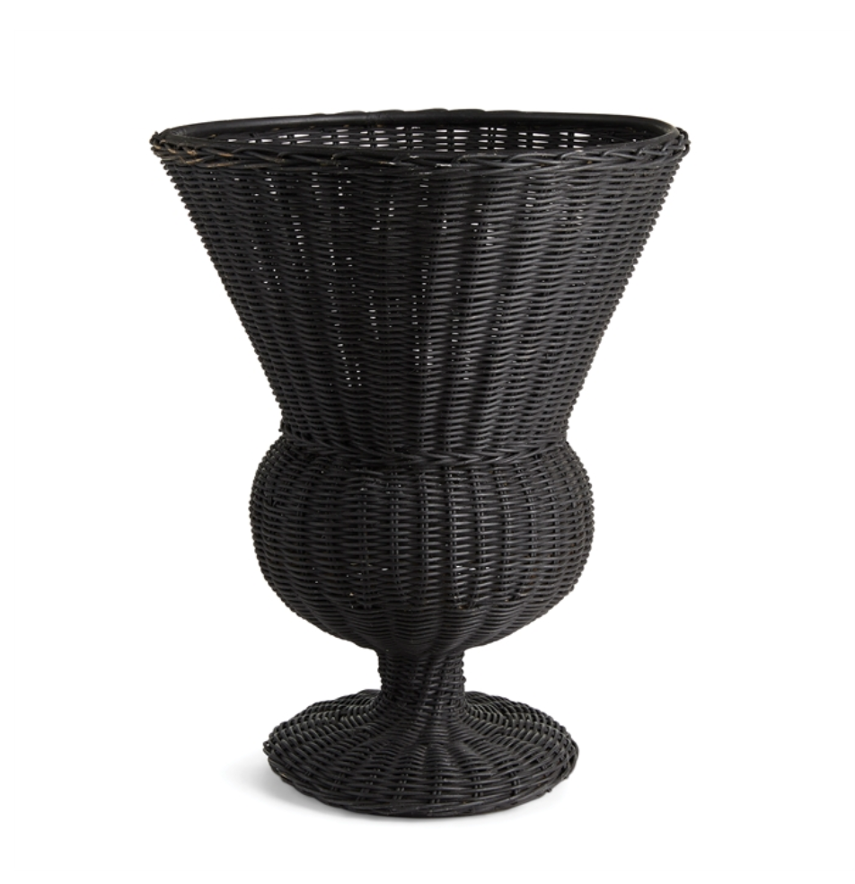 Wicker Footed Urn