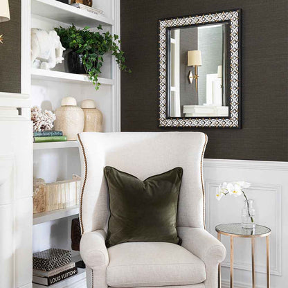 Wood & Mother of Pearl Flower Mirror