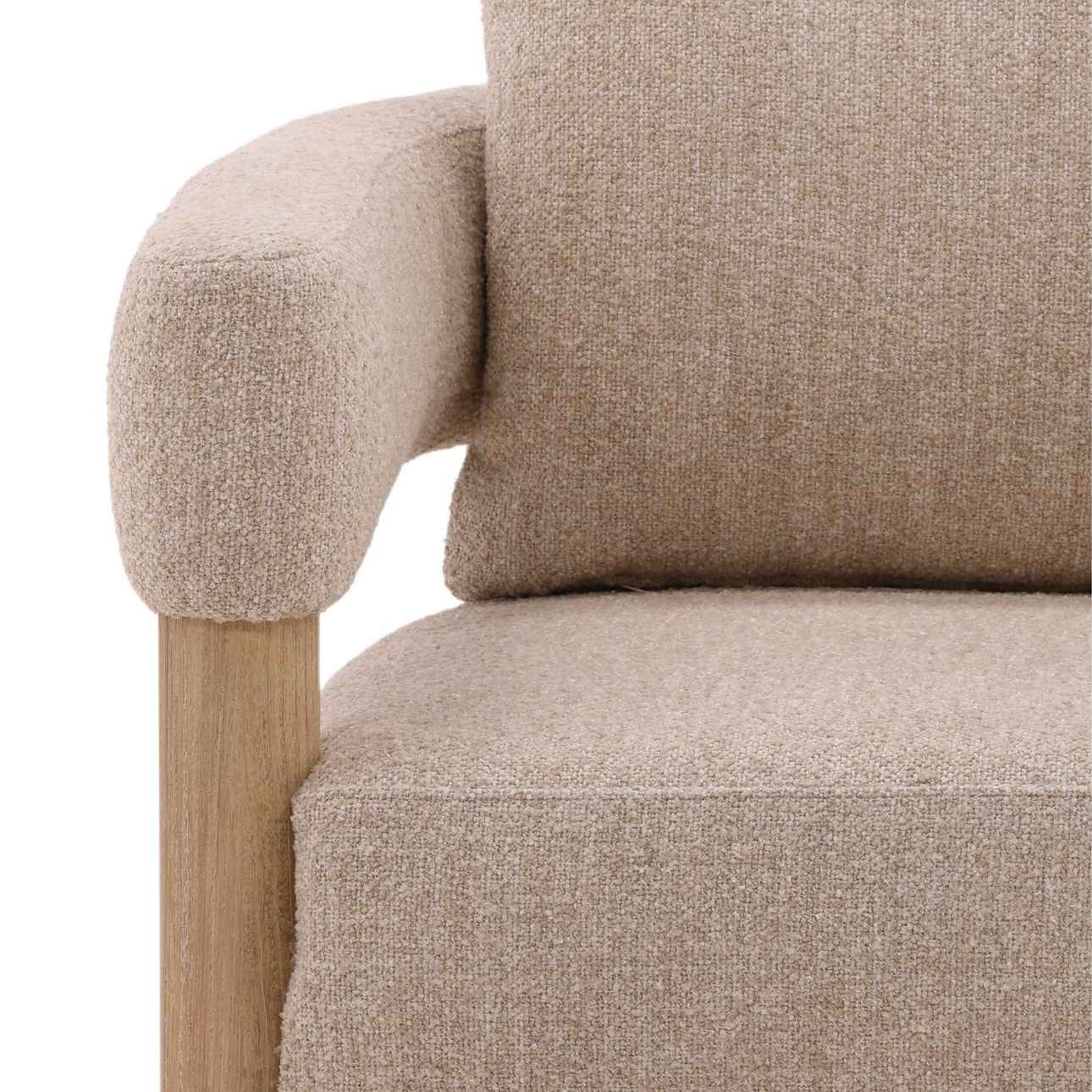 YUKON BEIGE BOUCLE BARREL CHAIR