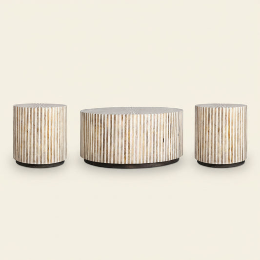 Crossings - Downtown Cocktail Table With 2 End Tables - Amber