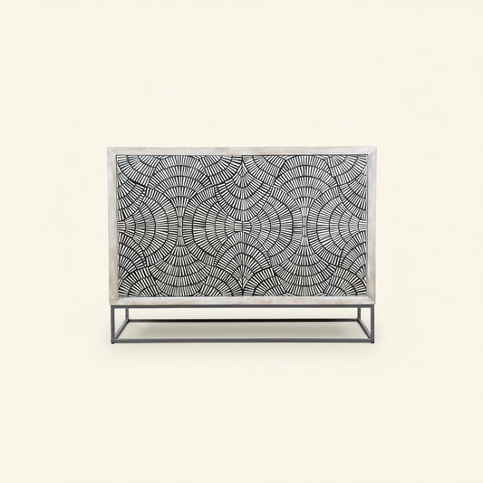 Magnolia - Bar Cabinet - Contrast Bone / White Wash Mango