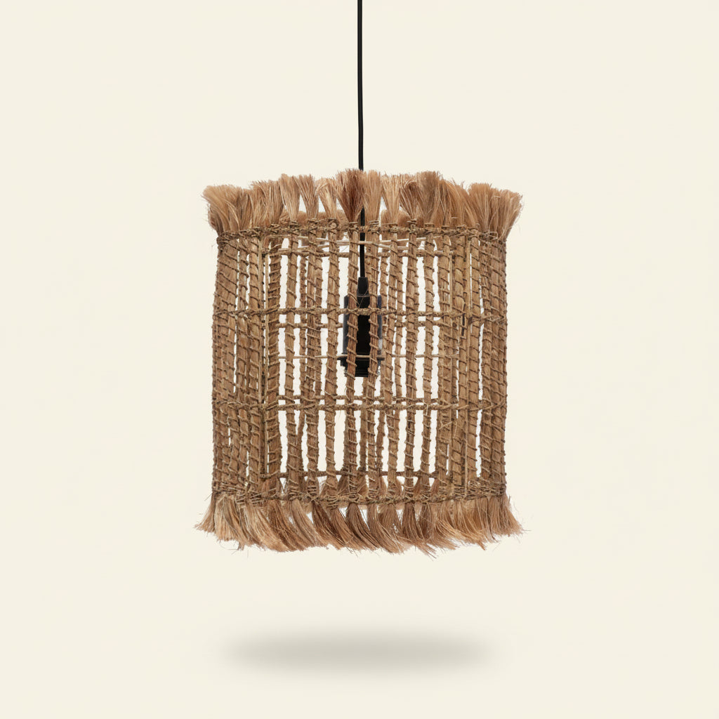 ABACA BIRD CAGE PENDANT LIGHT | NATURAL