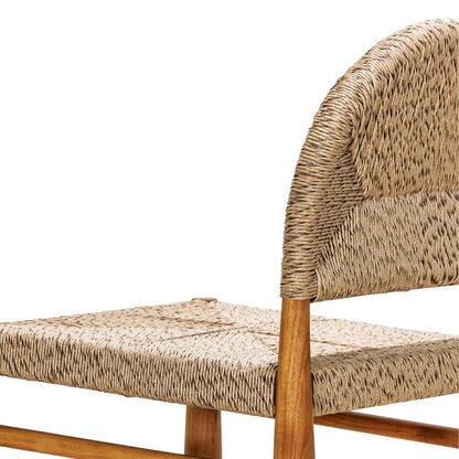 ABACA DINING CHAIR | BANANA LEAF +TEAK