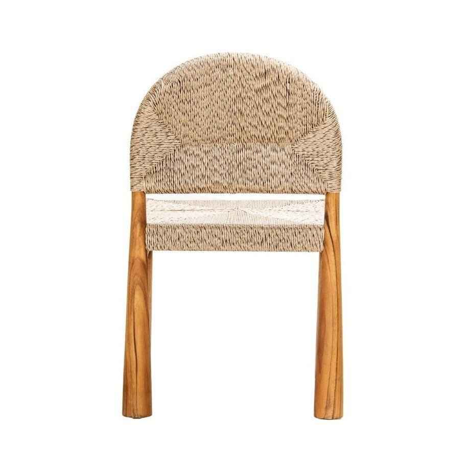 ABACA DINING CHAIR | BANANA LEAF +TEAK