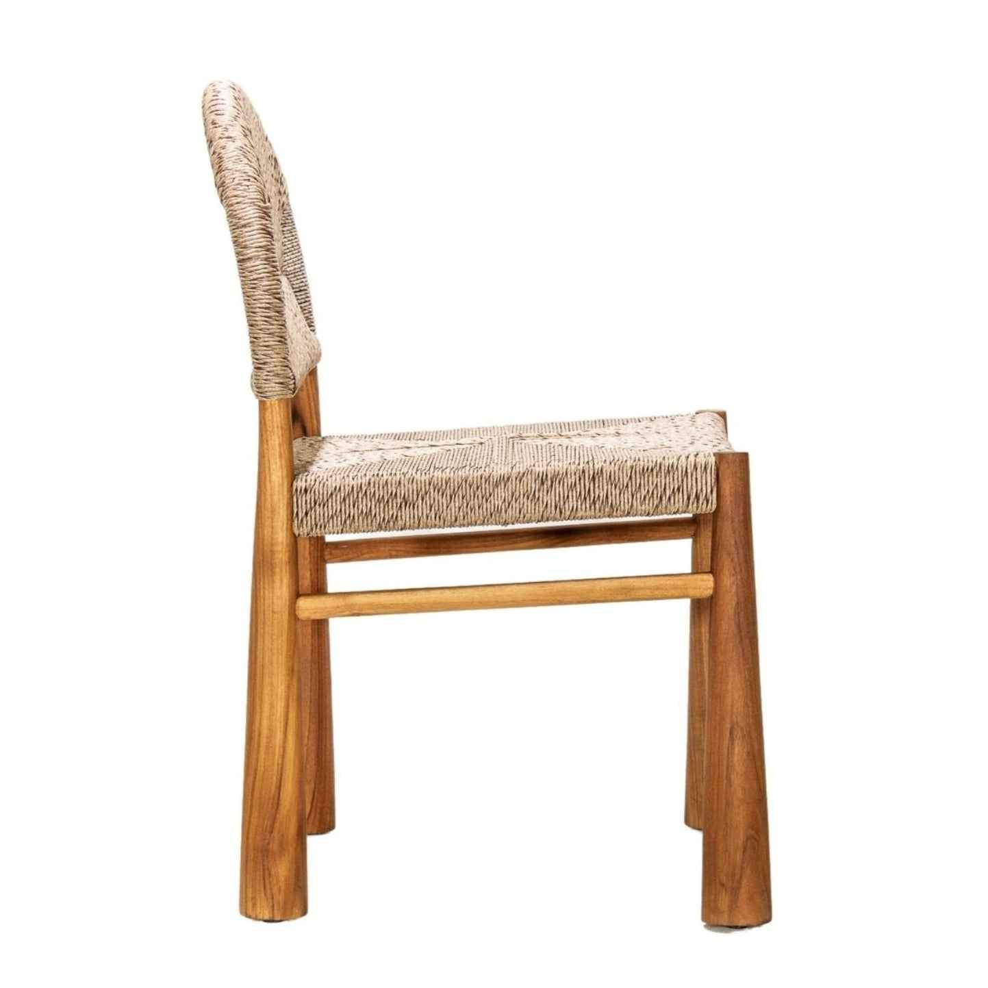 ABACA DINING CHAIR | BANANA LEAF +TEAK