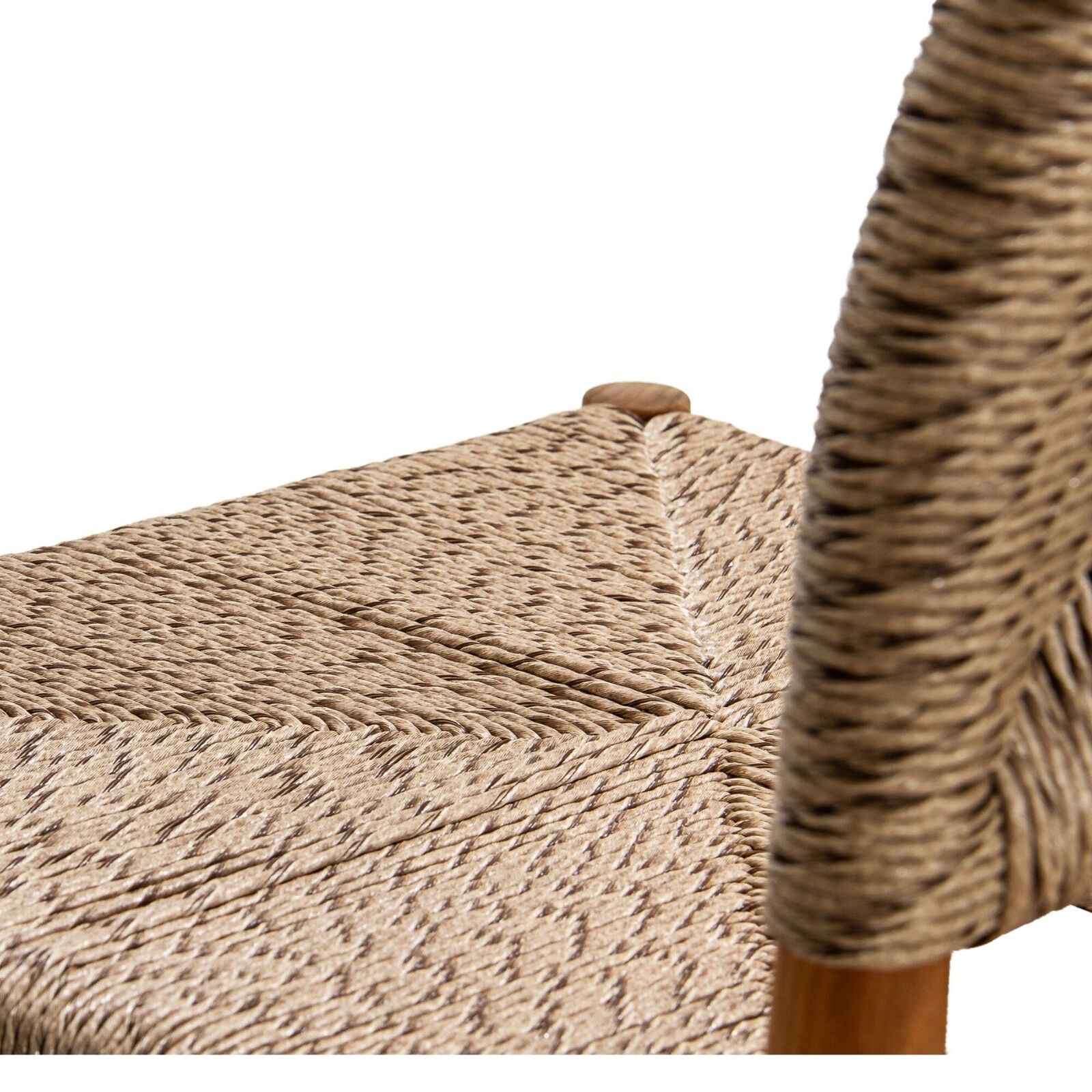 ABACA DINING CHAIR | BANANA LEAF +TEAK