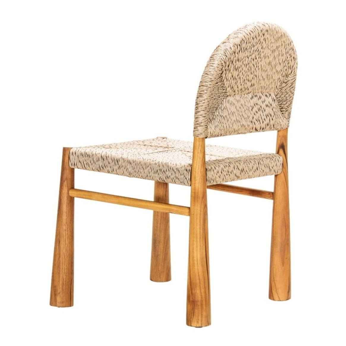 ABACA DINING CHAIR | BANANA LEAF +TEAK