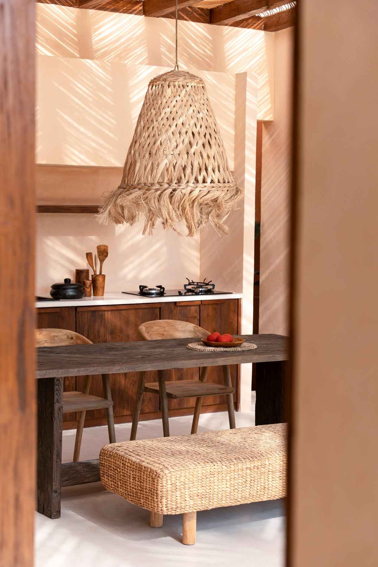 ABACA JELLYFISH PENDANT | NATURAL | 3 SIZES