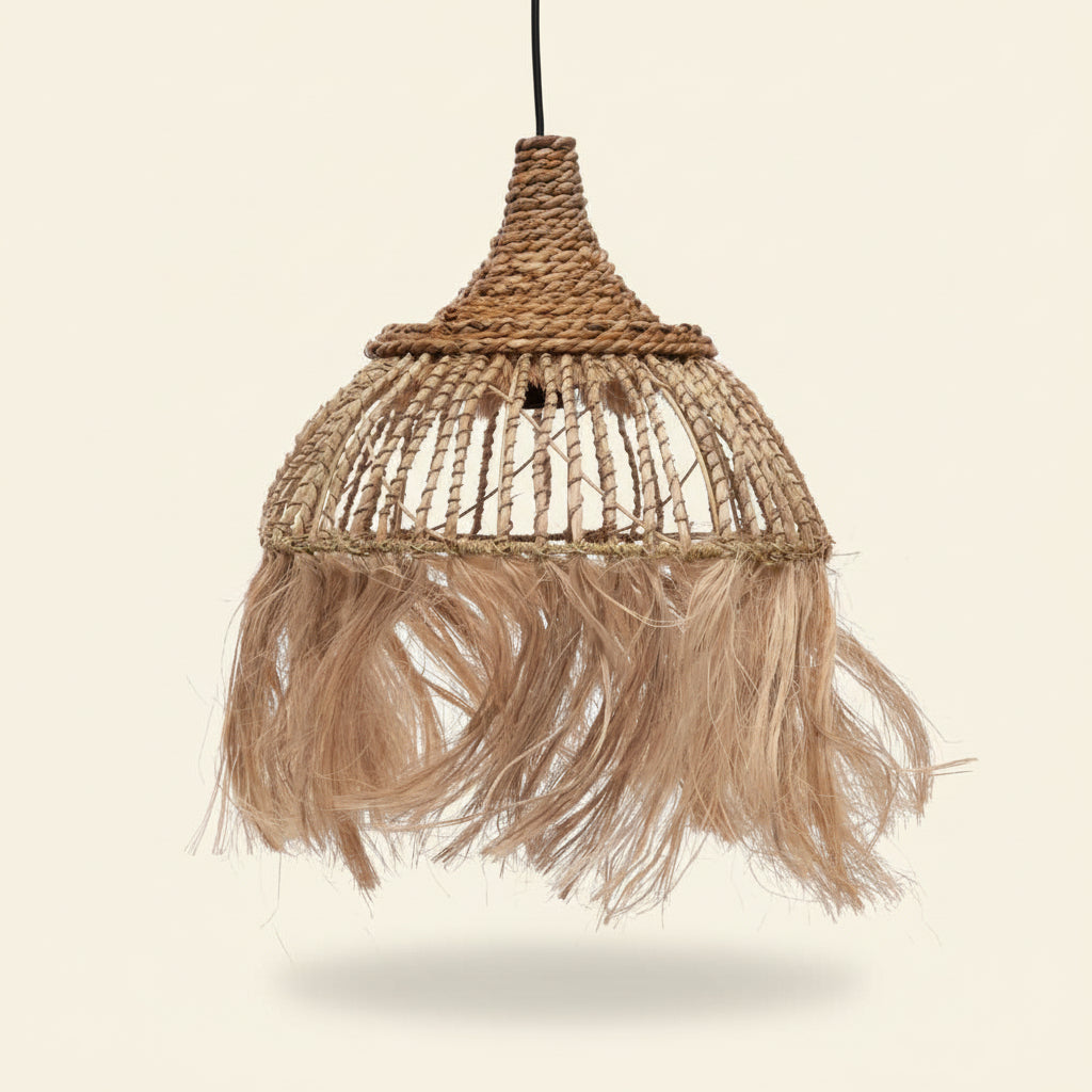 ABACA LOTUS PENDANT LIGHT | NATURAL