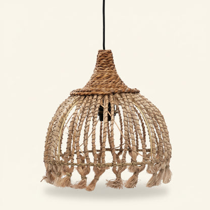 ABACA TASSEL PENDANT LIGHT | SMALL | NATURAL