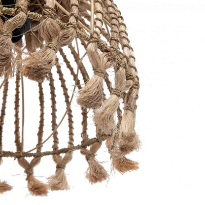 ABACA TASSEL PENDANT LIGHT | SMALL | NATURAL