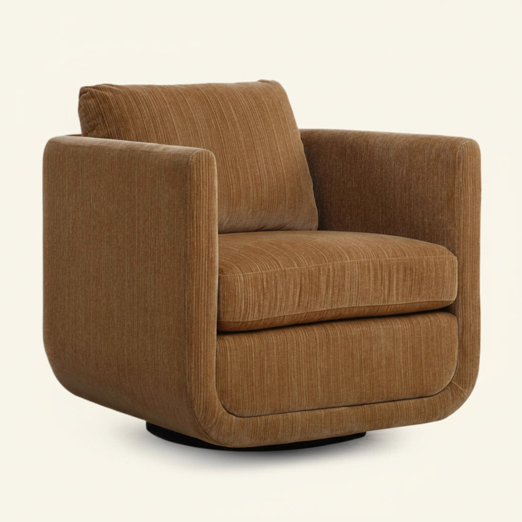 ABOUND CHENILLE UPHOLSTERED SWIVEL CHAIR