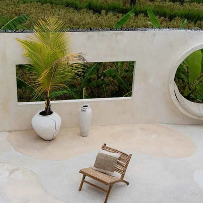 RAFFIA STAMP CUSHION COVER | SQUARE | NATURAL