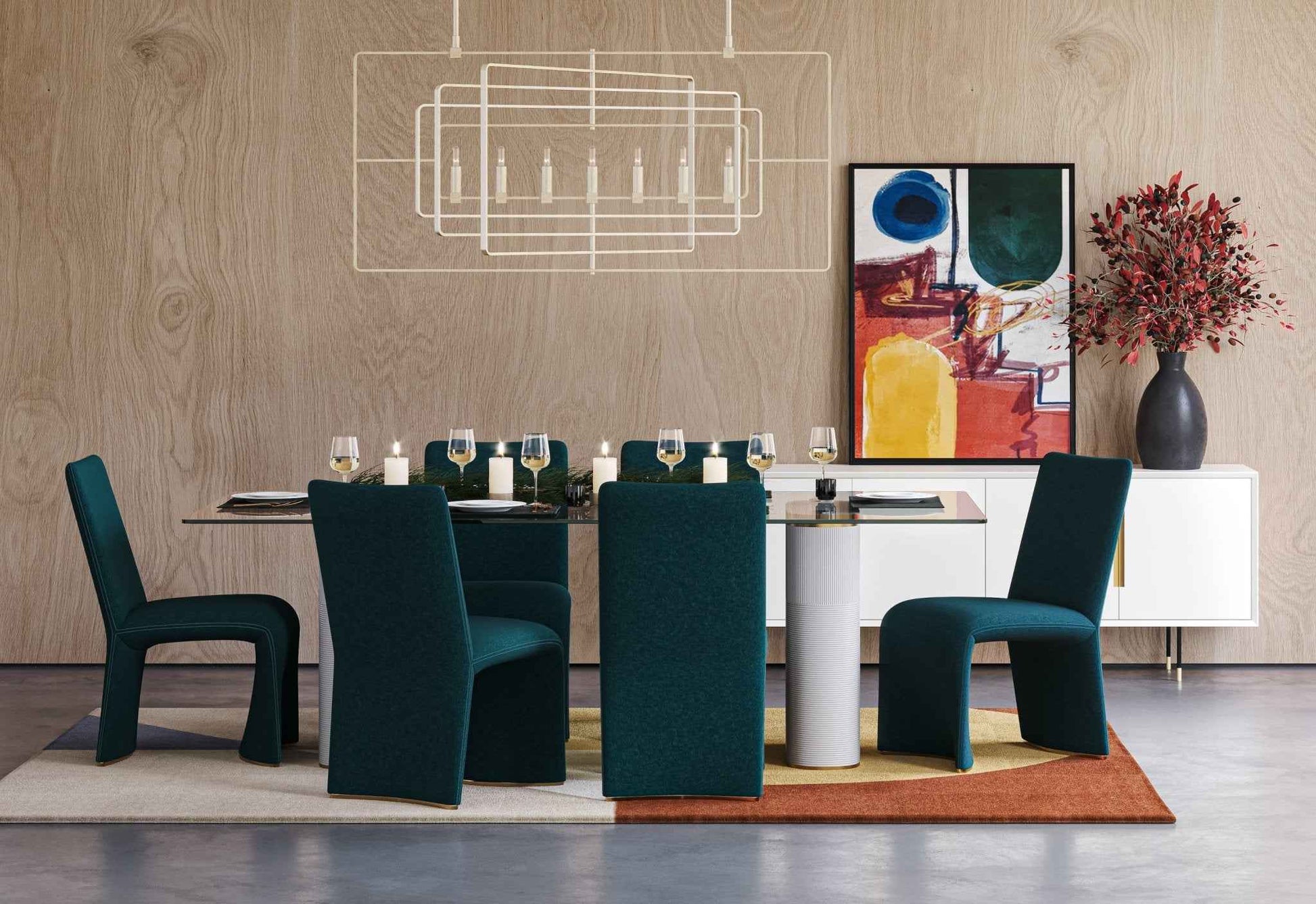 AEMOND 86.5" DINING TABLE - WHITE