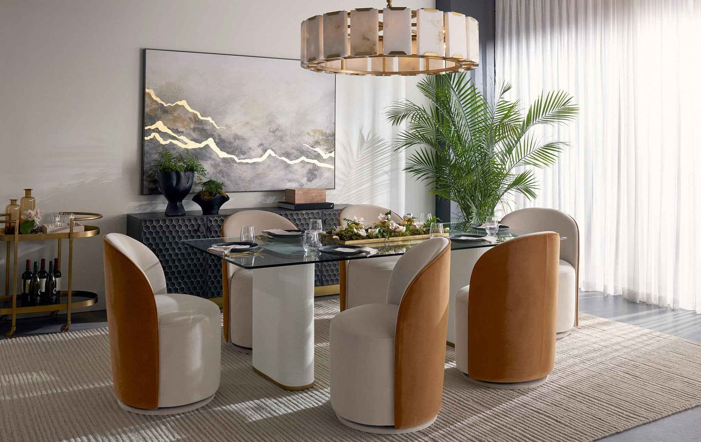 AEMOND 86.5" DINING TABLE - WHITE