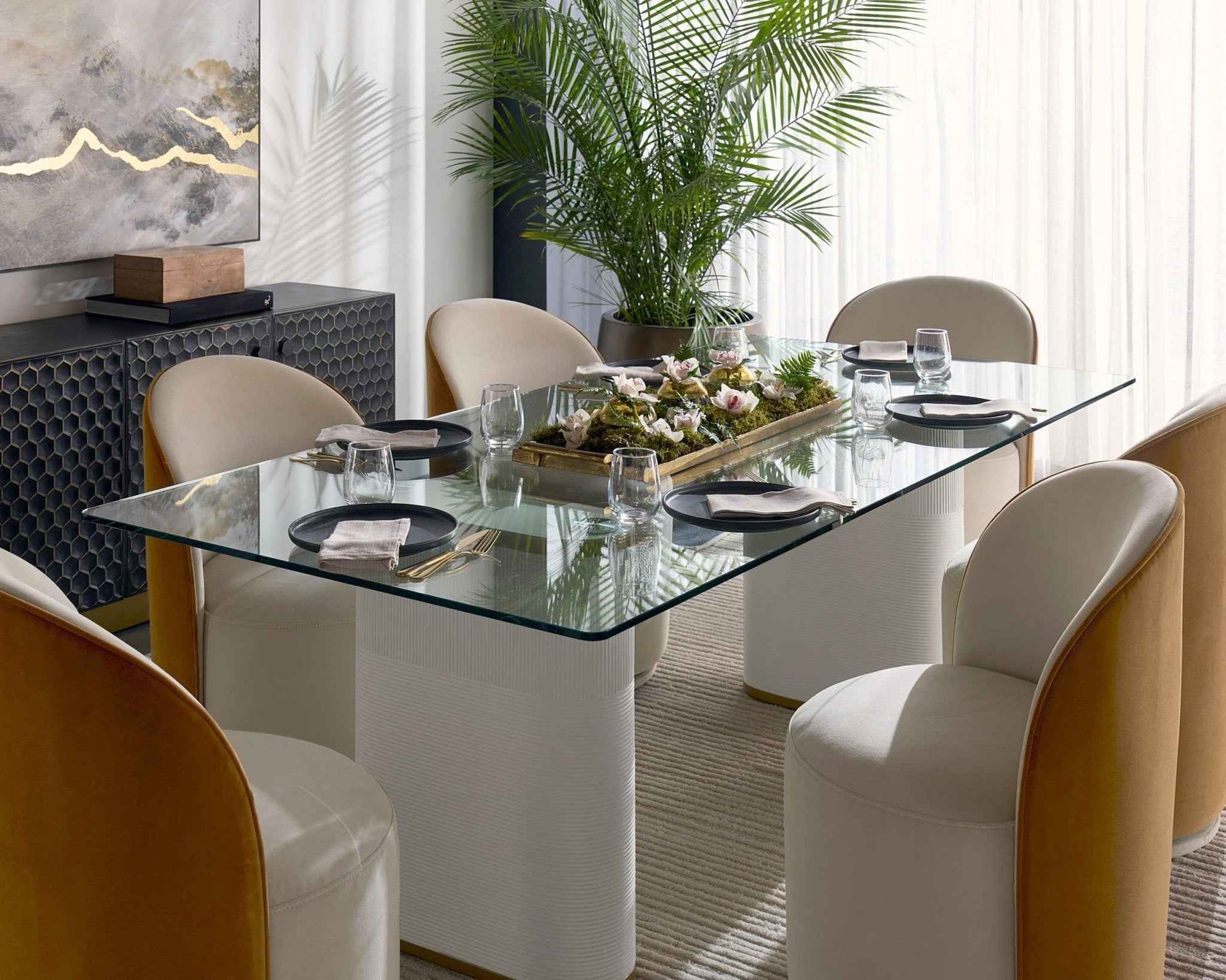 AEMOND 86.5" DINING TABLE - WHITE