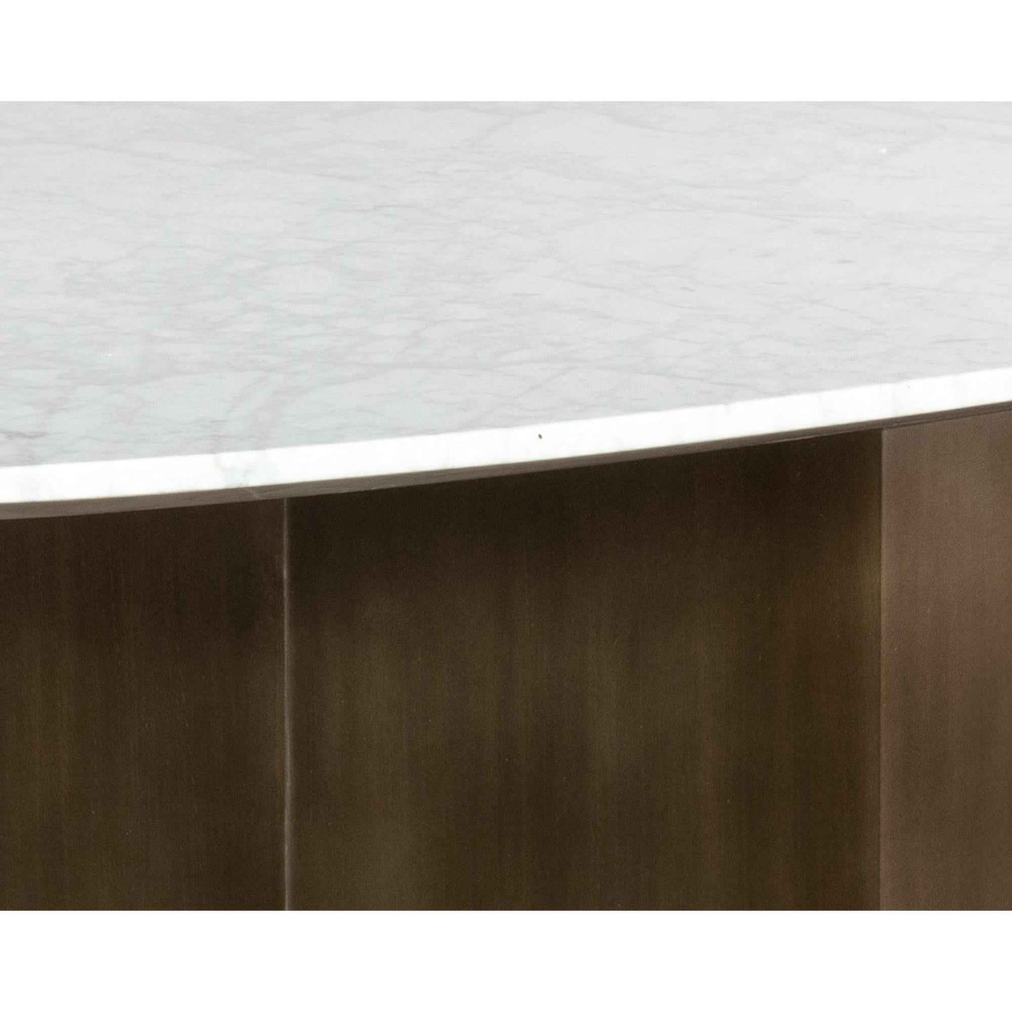 AINSLEY 78.75" DINING TABLE - WHITE MARBLE