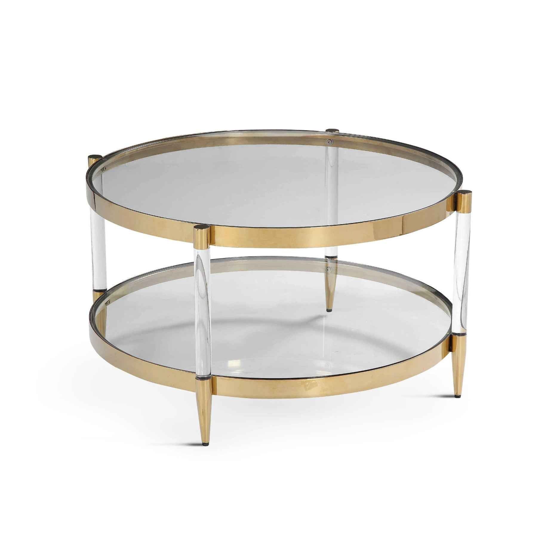 ALLURE GOLD & ACRYLIC COFFEE TABLE